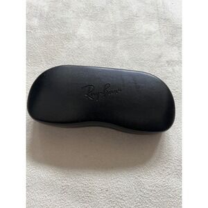 Ray-Ban Black Hardshell Sunglasses Case Grey Felt Interior Protective Eyewear
